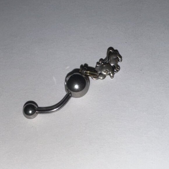 Mouse Dangle Belly Ring - Picture 9 of 13
